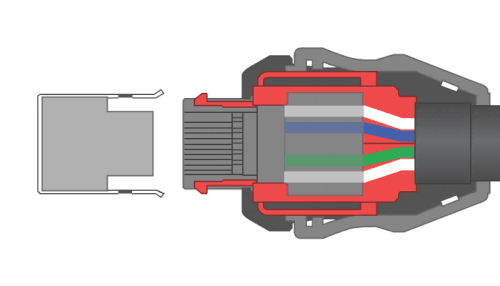 ix connector snap-in locking